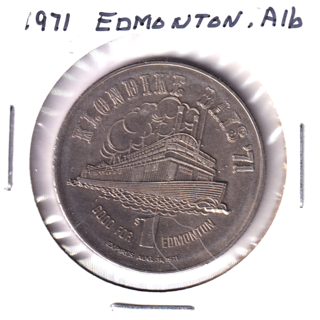 1971 Edmonton Alberta Klondike Days Trade Dollar Token