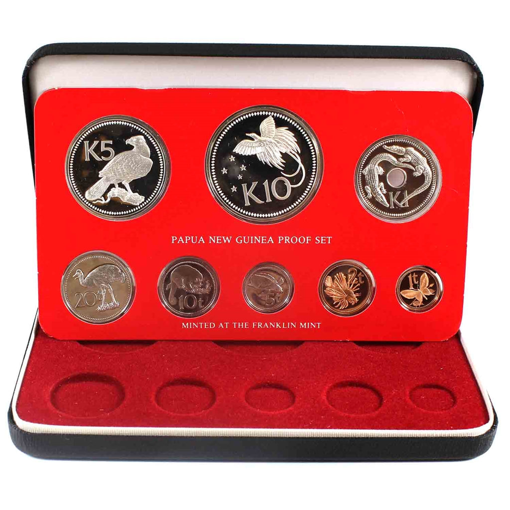 1976 Papua New Guinea Proof Set in Black Case