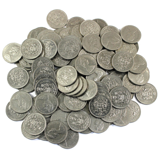 Lot of 100x 1976 Canada 50-cents, 100Pcs