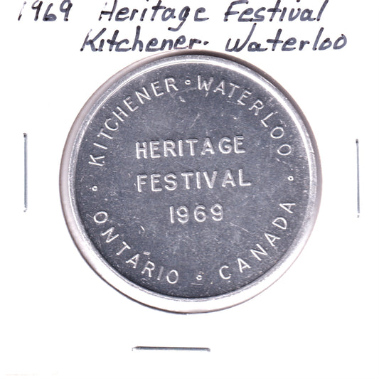 1969 Kitchener-Waterloo Heritage Festival Double Good Luck Medallion