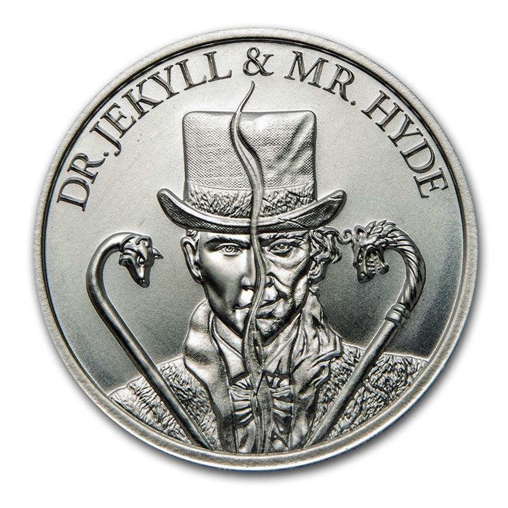 Vintage Horror: Dr. Jekyll and Mr. Hyde 2oz. .999 Silver (NO Tax) Hairline Scr