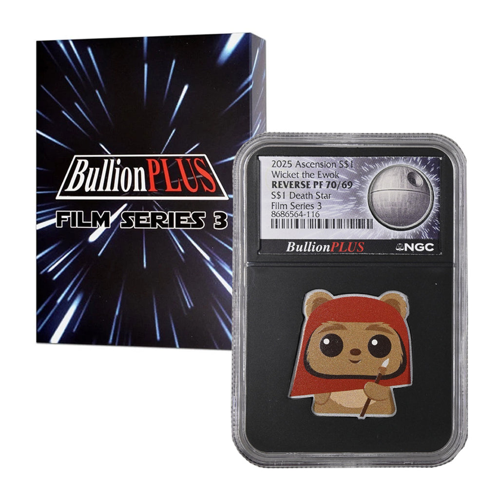 2025 $1 Wicket the Ewok/Death Star Silver NGC PF 70/69 (No Tax) Scr Holder