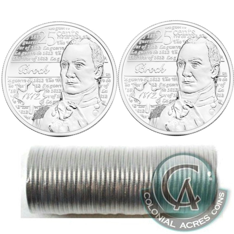 2012 Brock Canada 25-Cents Original Roll of 40pcs - No Coloured