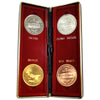 Set of 1973 PEI Confederation Medallions Made from 4 Different Metals, 4Pcs