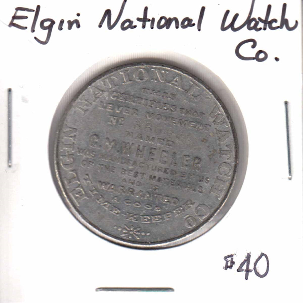 Elgin National Watch Company Medallion