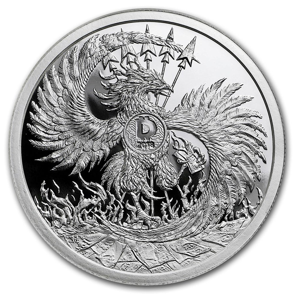 2018 Silver Shield Mark of the Beast 2oz Silver Medallion (No Tax) Edge/Rim Toning