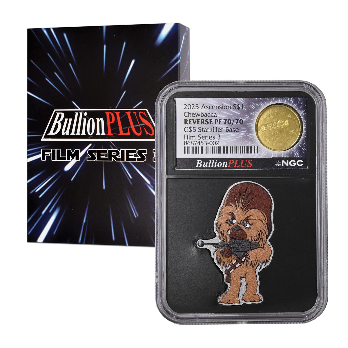 2025 Chewbacca/Starkiller Base Silver & Gold NGC PF 70/70 (No Tax)