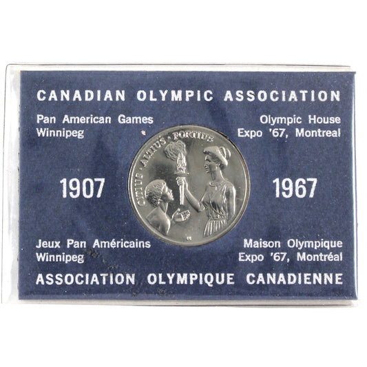 1967 Canadian Olympic Association Medallion: Citius, Altius, Fortius (Bit of corrosion)