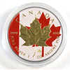 2014 Canada $5 Silver Maple Leaf Flag Coloured with Gold Plating (No Tax)