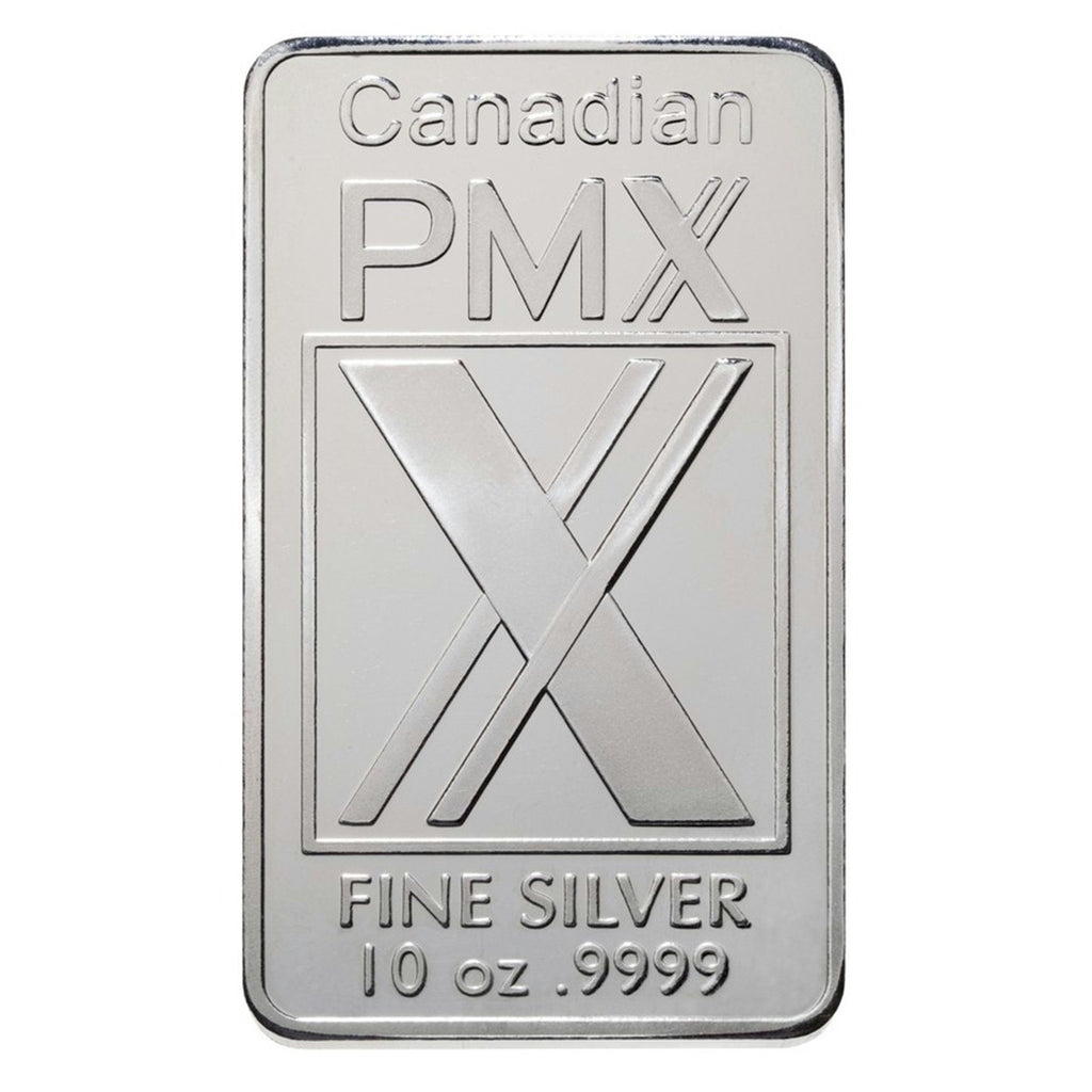 PMX 10oz .9999 Fine Silver Bar (No Tax) Toned