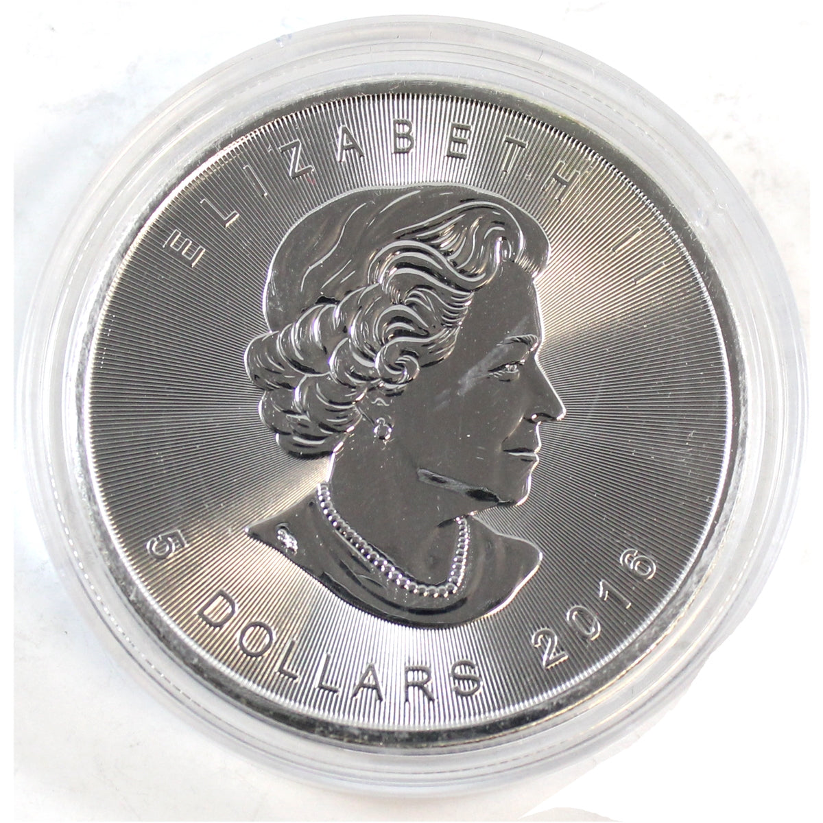 2016 Canada $5 Silver Maple with Red Leaf Privy & Ruthenium Plating 1oz (No Tax)