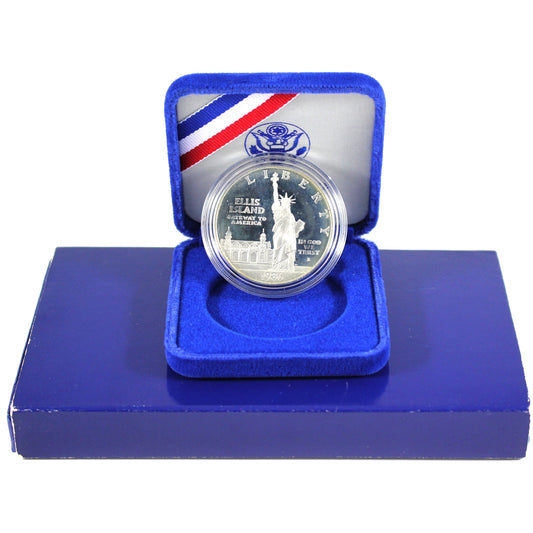 1986 S USA Statue of Liberty Proof Silver Dollar with CoA in Case (Issues)