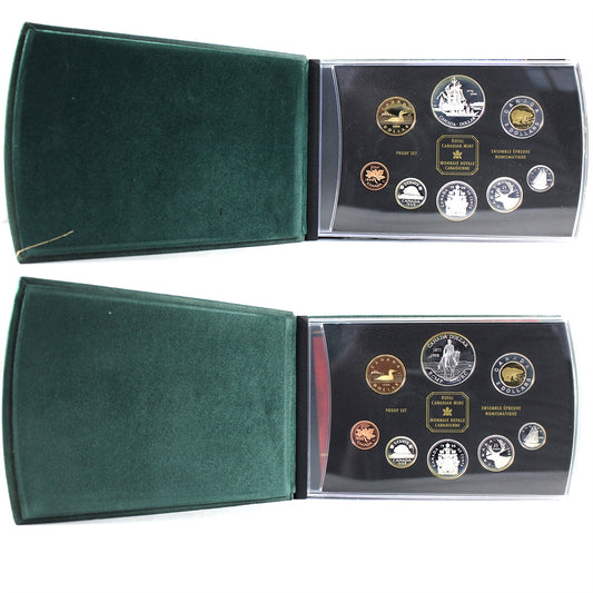 Pair of 1998 & 1999 Canada Proof Sets, 2Pcs (No sleeve, issues)