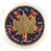 2017 Canada $5 Silver Maple Leaf Blue Coloured & Gold Plated (No Tax)