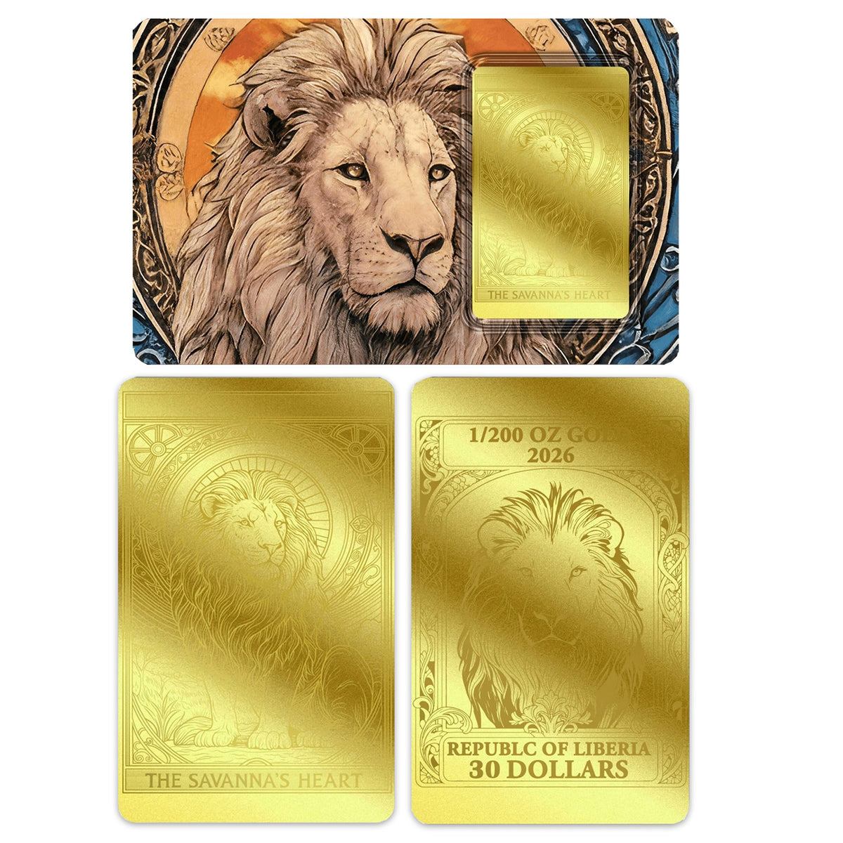 2026 Liberia $30 The Savanna's Heart 1/200oz 24K .9999 Gold (No Tax)