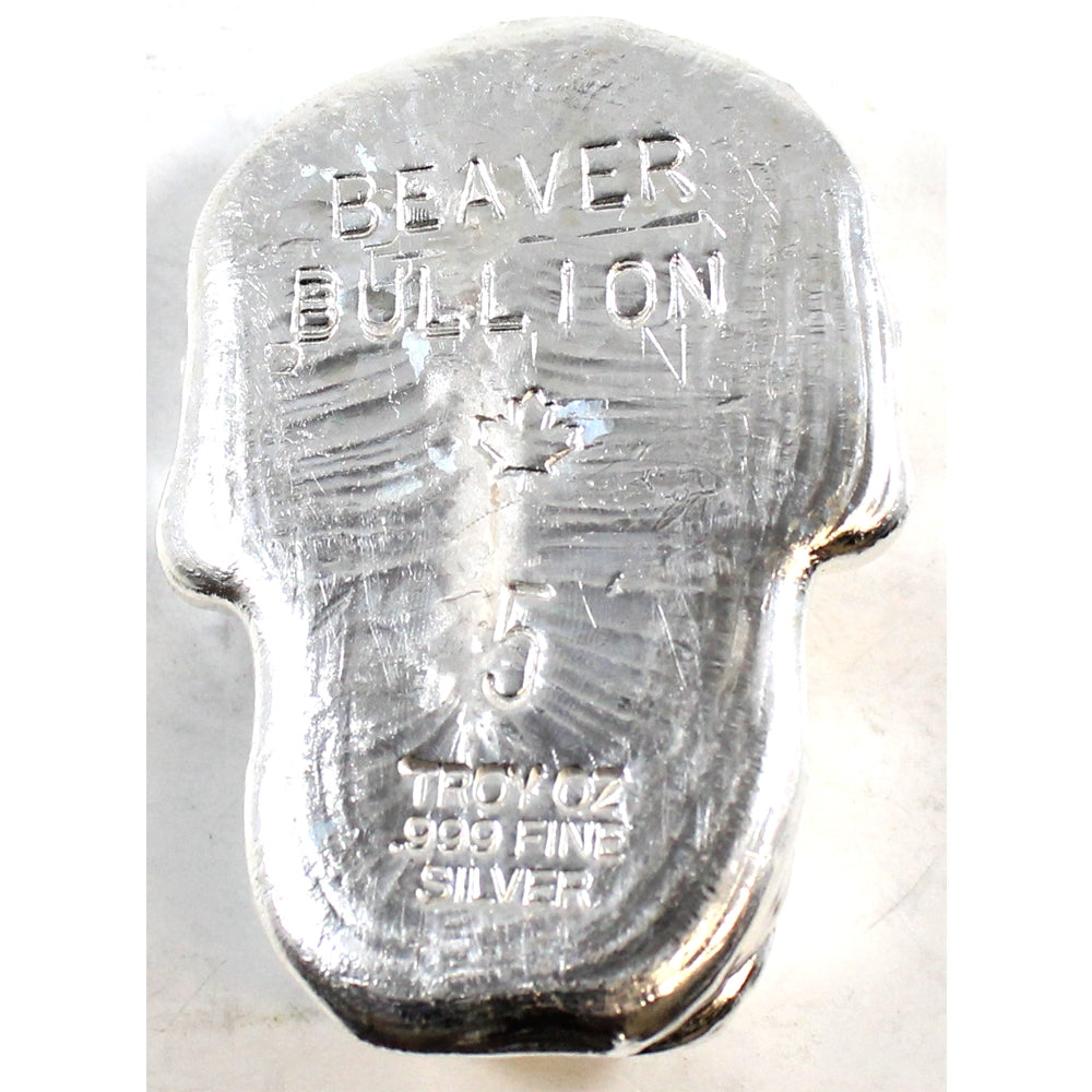 Beaver Bullion Celtic Skull 5oz .999 Fine Silver (No Tax)