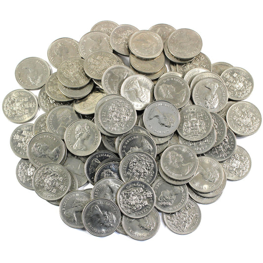 Lot of 100x 1978 Canada 50-cents, 100Pcs