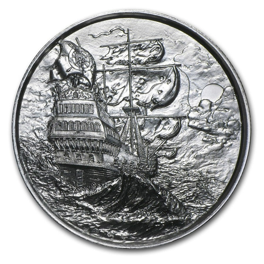The Privateer Collection - The Storm 2oz. Silver Round (#1) No Tax - Lightly Toned