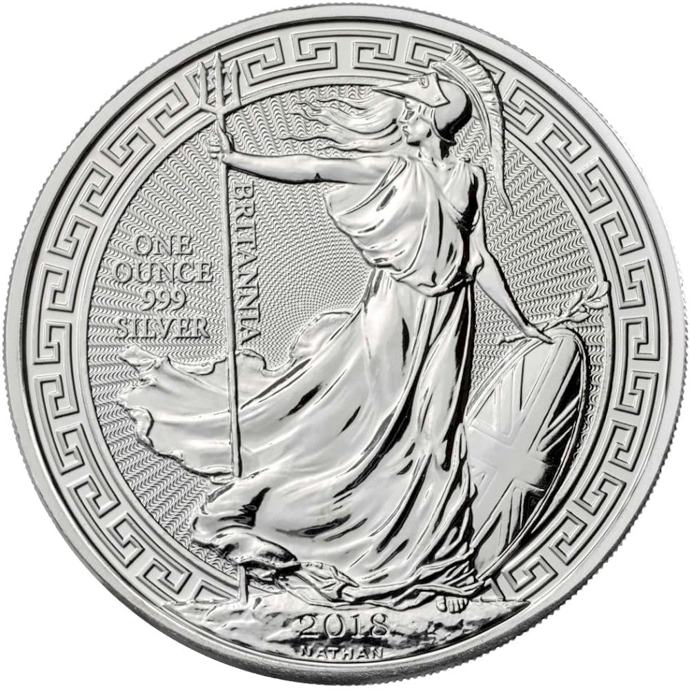 2018 GB Oriental Border Britannia 1oz Silver in Square Capsule (No Tax) Tone Spot