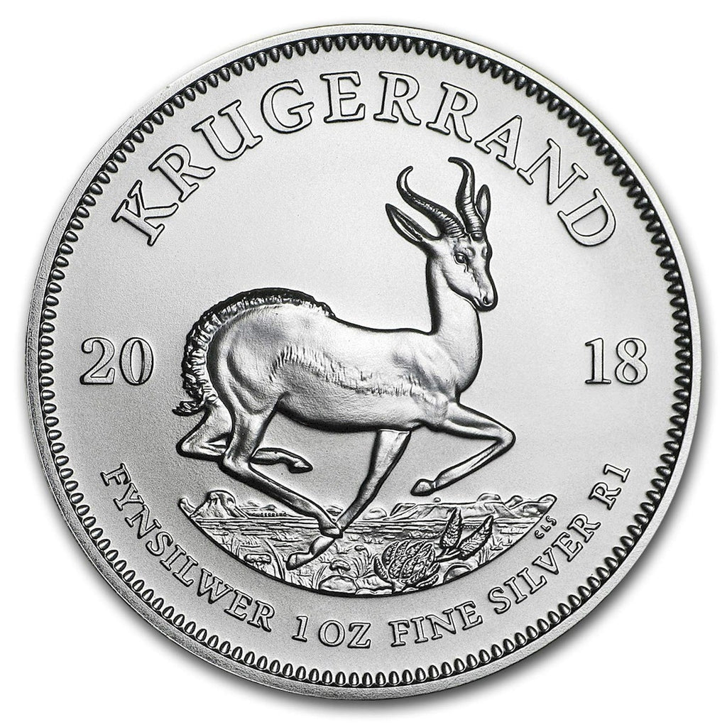 2018 South Africa 1 RAND Krugerrand 1oz .999 Silver (No Tax)