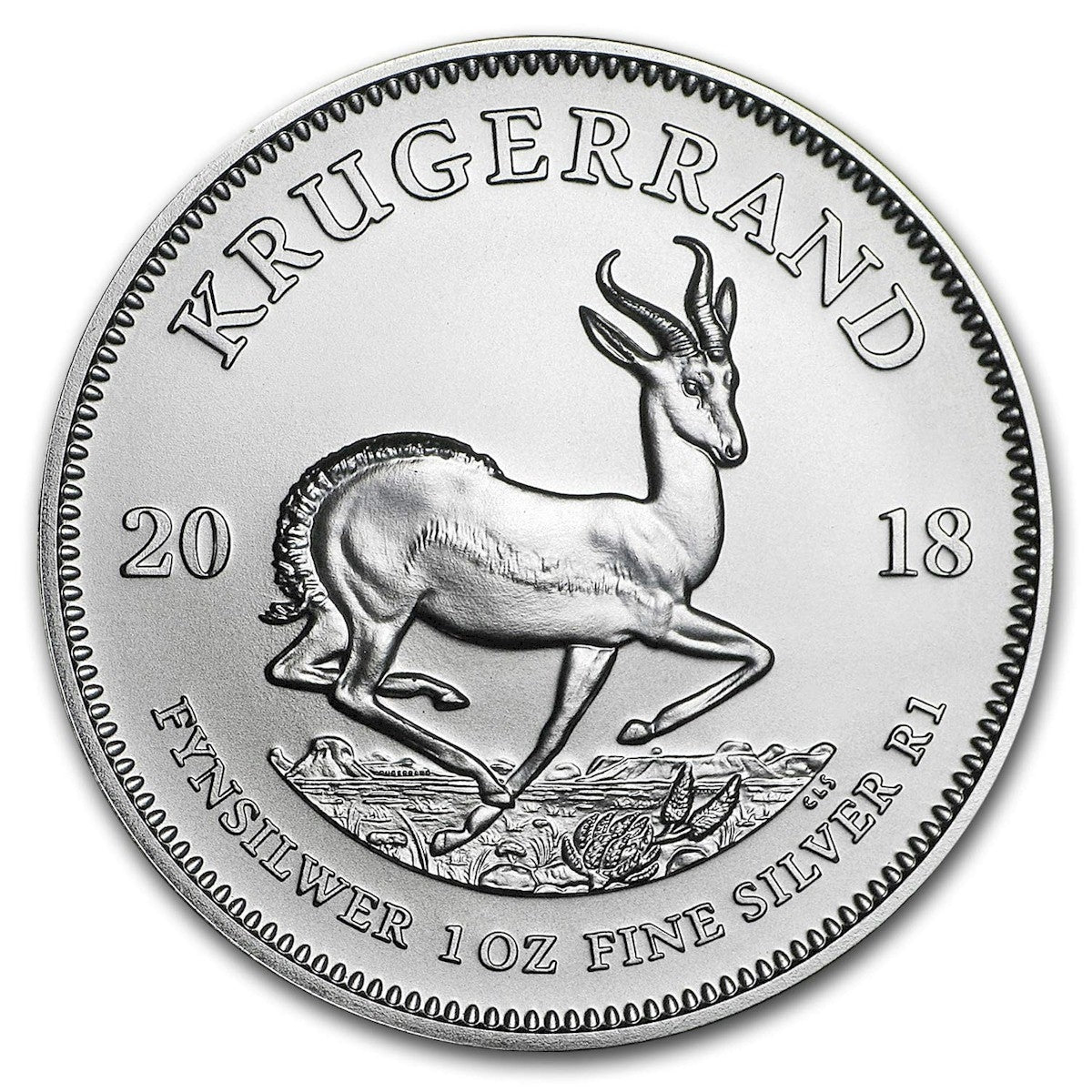 2018 South Africa 1 RAND Krugerrand 1oz .999 Silver (No Tax)