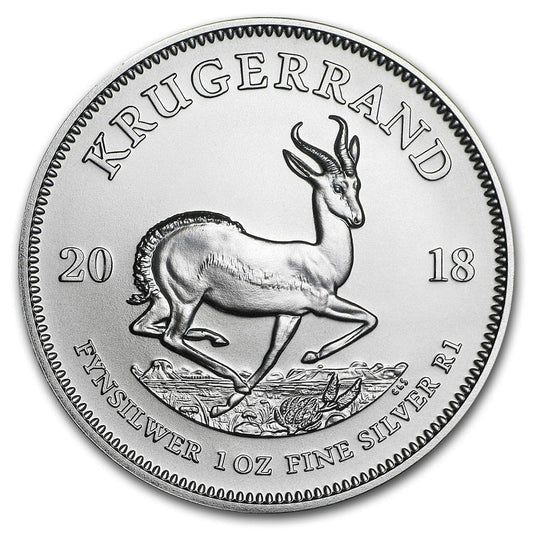 2018 South Africa 1 RAND Krugerrand 1oz .999 Silver (No Tax)