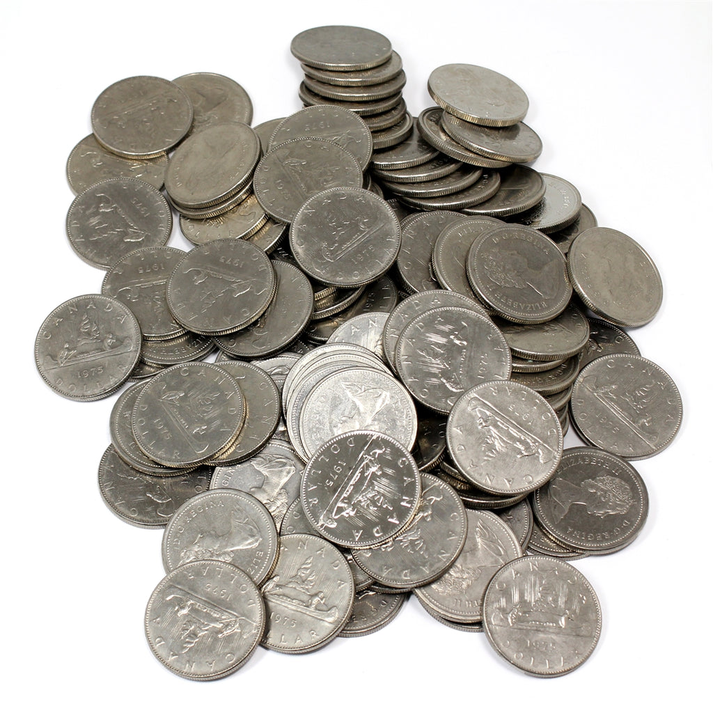 Lot of 100x 1975 Canada Dollars, 100Pcs