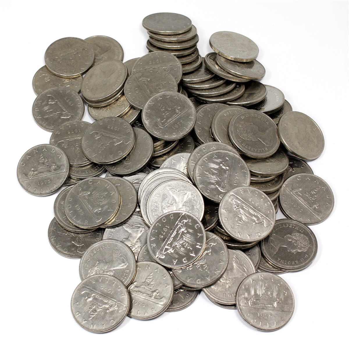 Lot of 100x 1975 Canada Dollars, 100Pcs