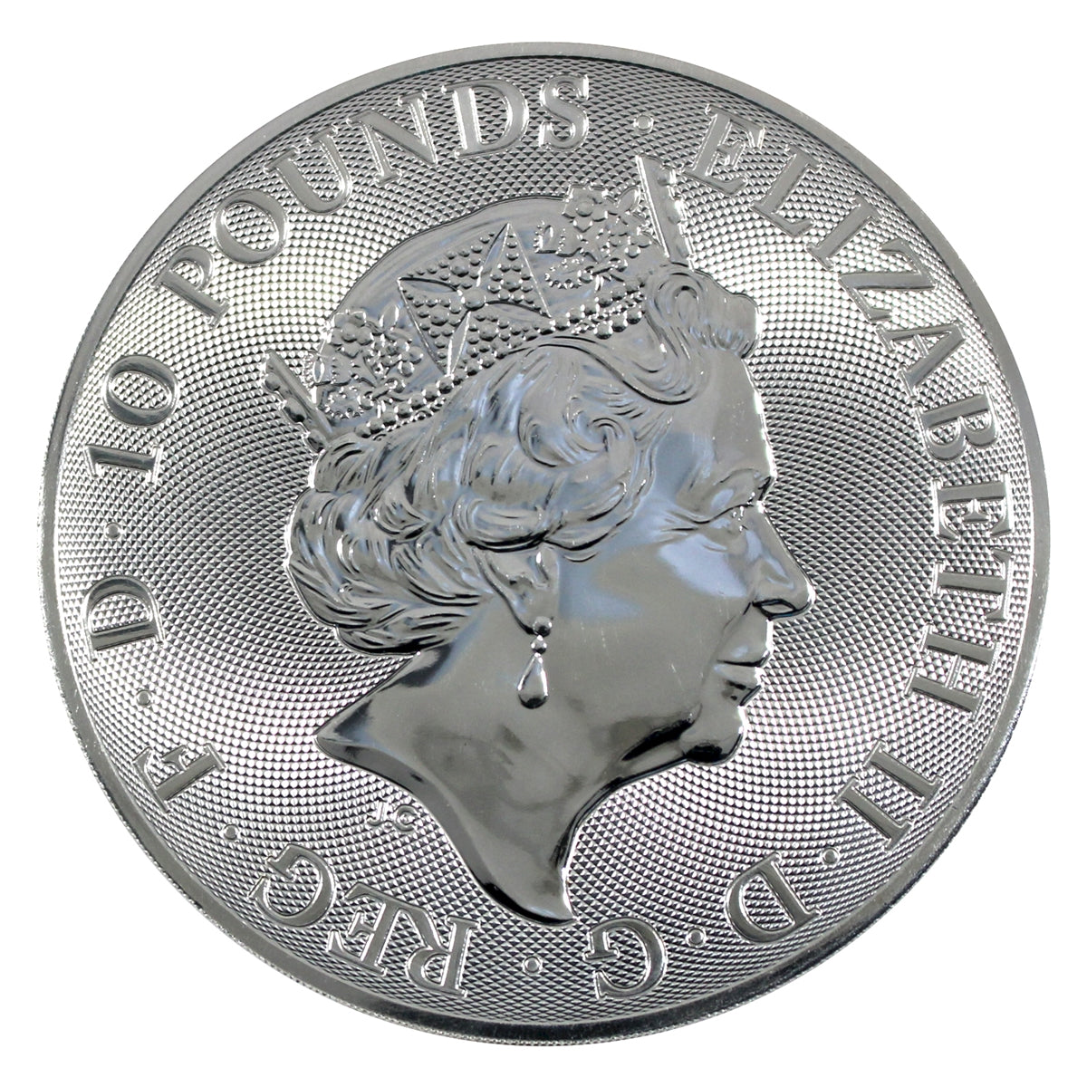 2018 Great Britain £10 Valiant 10oz .9999 Silver (No Tax) Capsule Scr/Scuffed