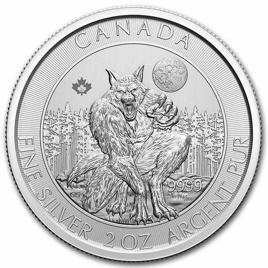 2021 Canada $10 Creatures of the North: Werewolf 2oz Silver (No Tax) Flaws