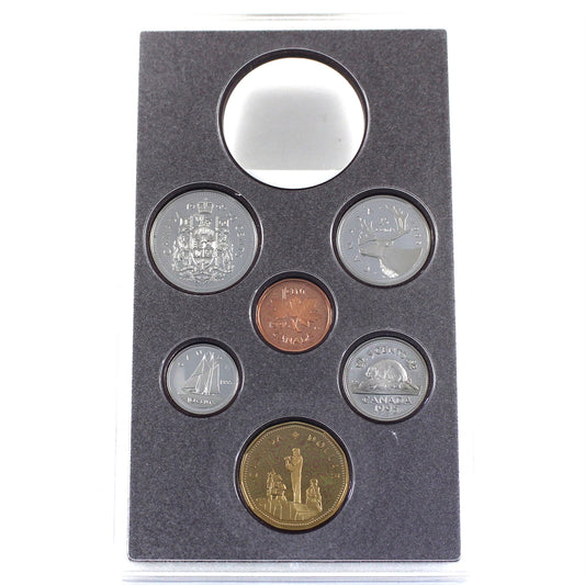 1995 Peace Dollar Canada 6-coin Frosted Proof Set Broken from RCM Double Dollar Set