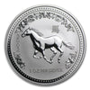 2002 Australia $1 Year of the Horse 1oz Silver in Red Box (No Tax) Capsule Scr/Scuff