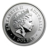 2002 Australia $1 Year of the Horse 1oz Silver in Red Box (No Tax) Capsule Scr/Scuff