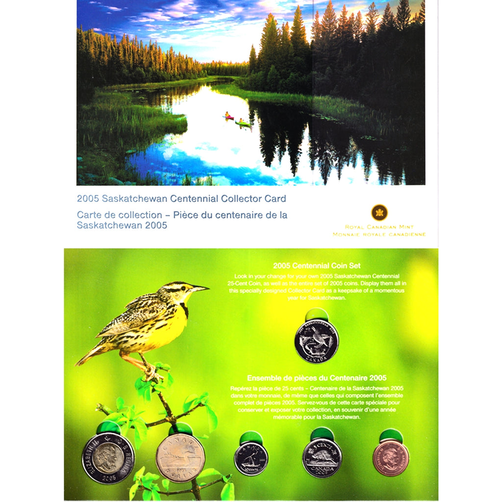 2005 Saskatchewan Centennial Collector Card with Commemorative 25-cent - FULL
