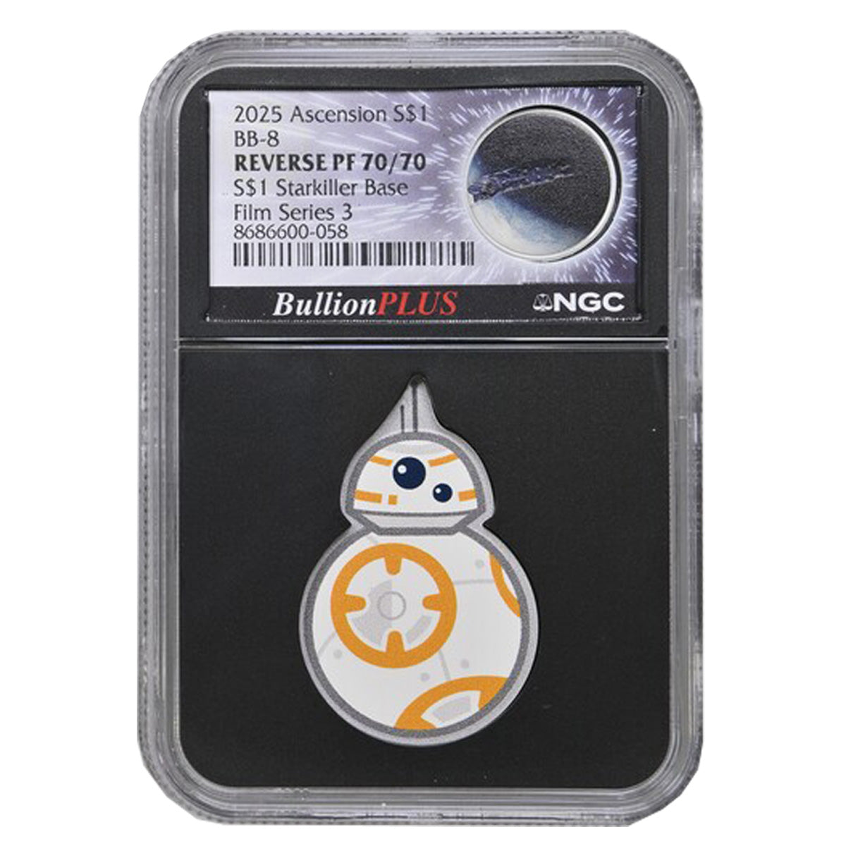 2025 $1 BB-8/Starkiller Base Silver NGC PF 70/70 (No Tax)