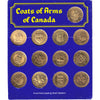 Set of 13x Coats of Arms & Floral Emblems of Canada Medallions, 13Pcs (Impaired)