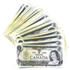 Lot of 100x Mixed 1973 Canada $1 Notes, Average Circulated Condition, 100Pcs