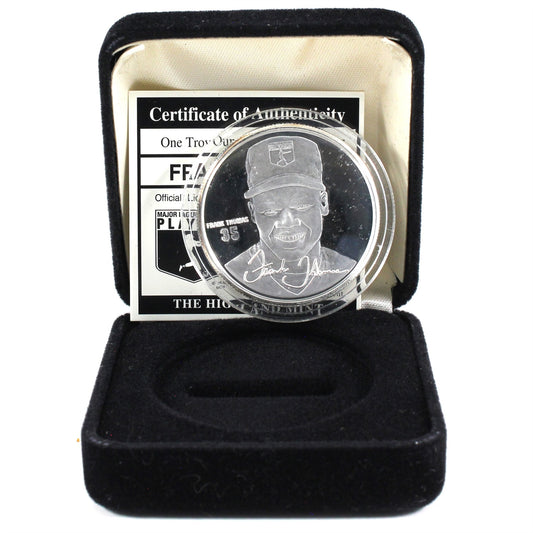 Frank Thomas 1oz .999 Silver Medallion in Case (No Tax) Minor Spots, Capsule Scuffed