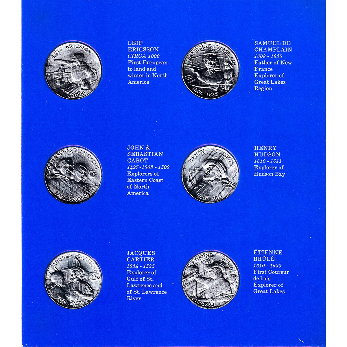 Set of 12x Shell Explorers of Canada Medallions, 12Pcs in Album