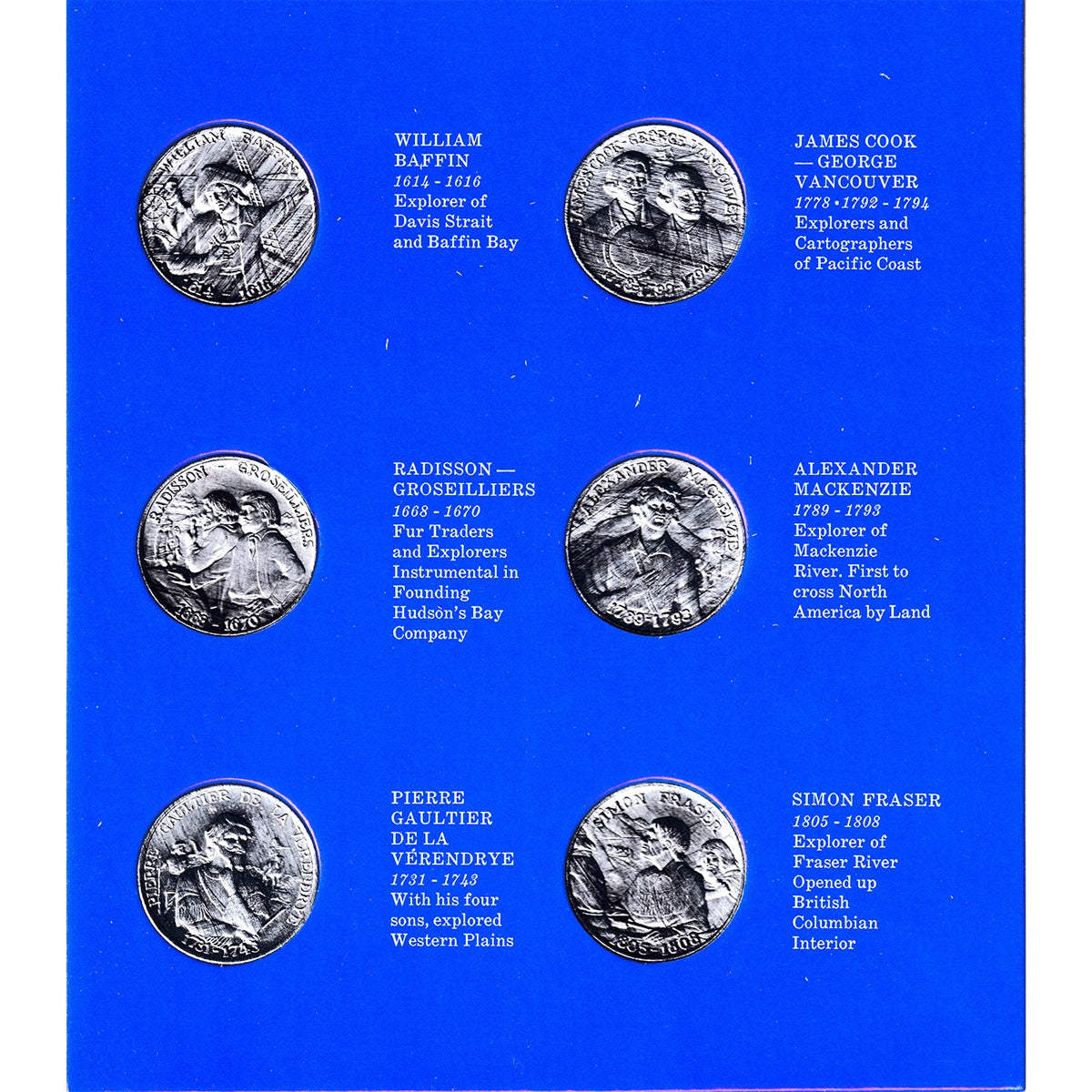 Set of 12x Shell Explorers of Canada Medallions, 12Pcs in Album
