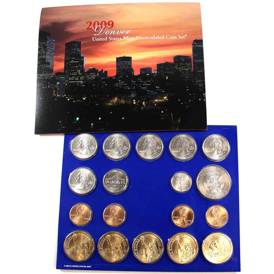 2009 USA Uncirculated Coin Set P/D in Brown Box (Wear/Unsealed)
