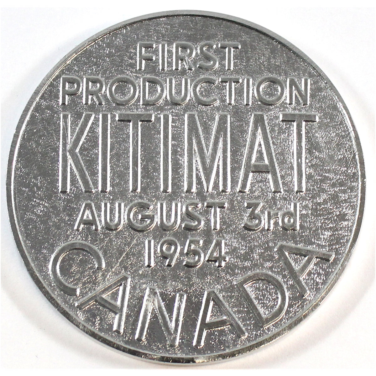 1954 Kitimat Canada First Production Medallion - Aluminum Company of C ...