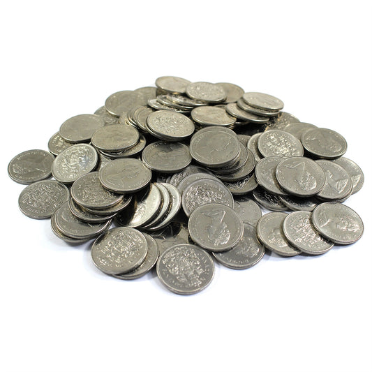 Lot of 100x 1973 Canada Nickel 50-cents, 100Pcs