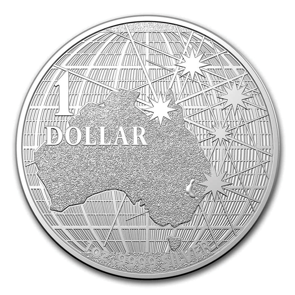 2021 Australia $1 Beneath the Southern Sky 1oz. .999 Silver (No Tax) Lightly Toned