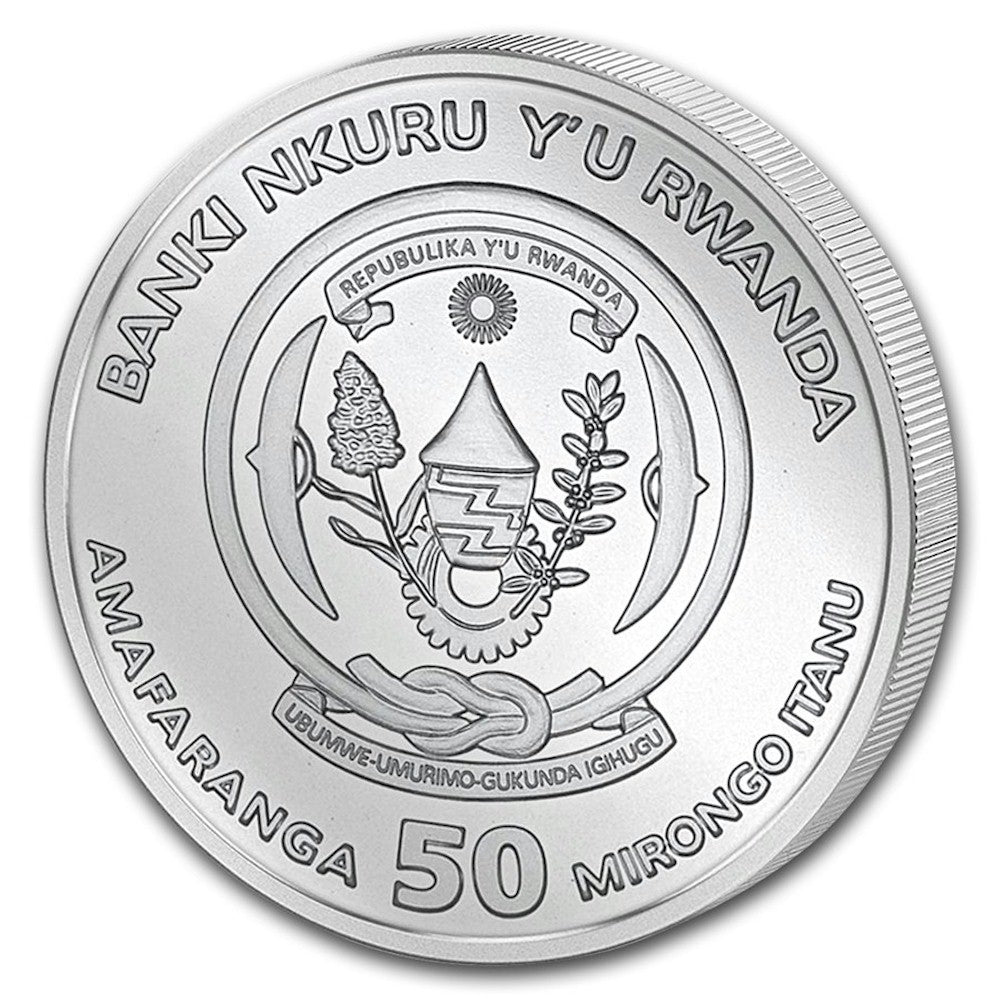 2019 Rwanda 50 RWF Franc Lunar Year of the Pig .999 Silver (No Tax) UNSEALED