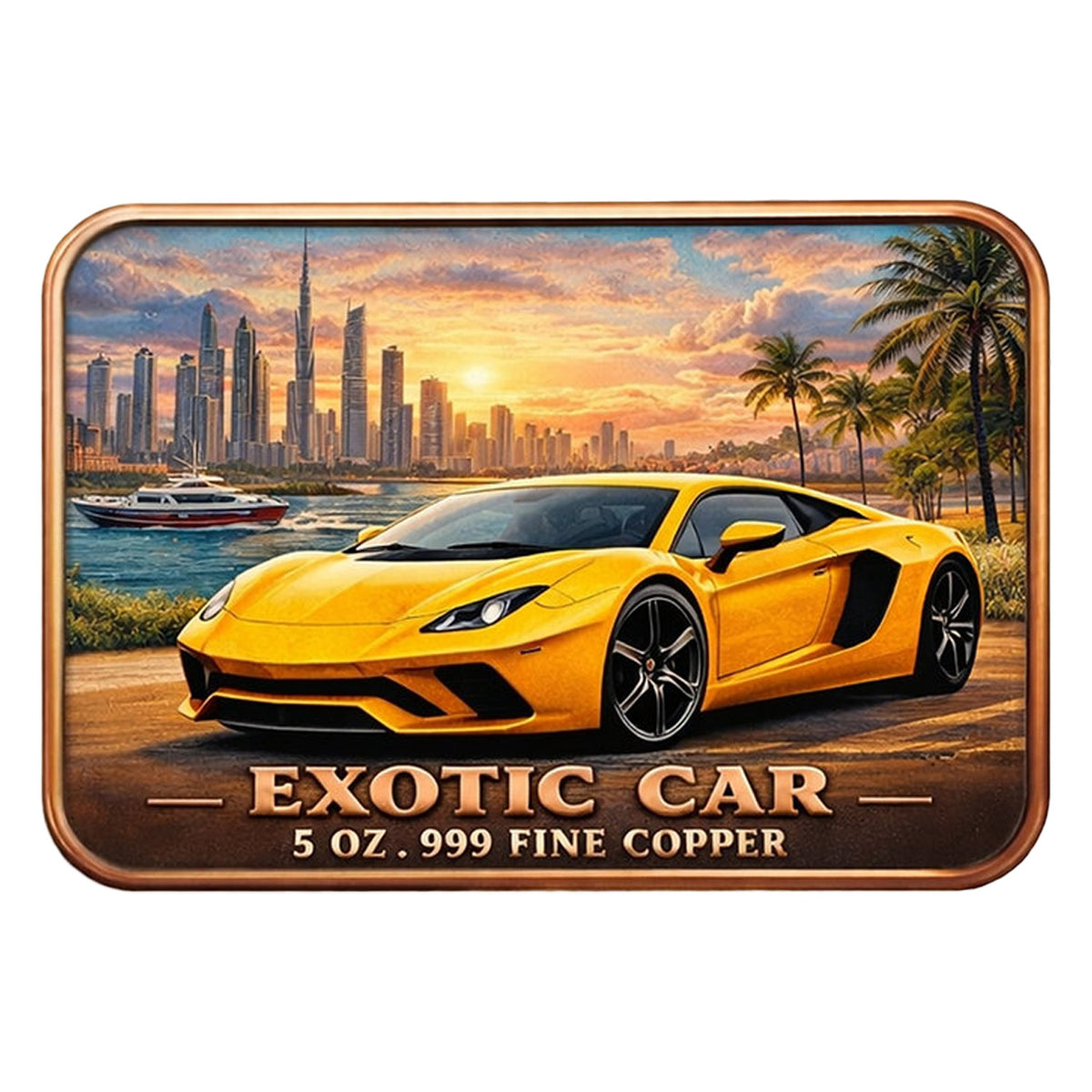 Pedal to the Metal Automotives: Exotic Car 5oz .999 Fine Copper Bar