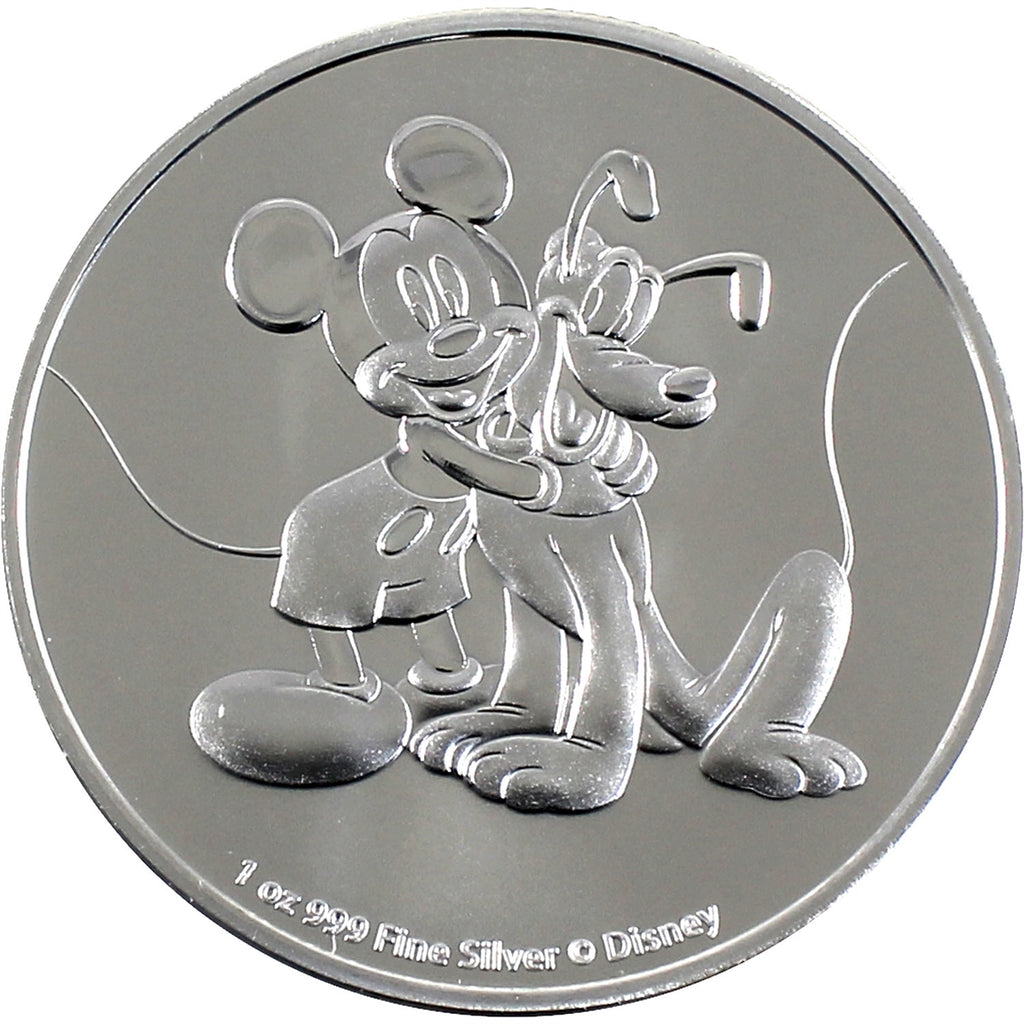 2020 Niue $2 1oz .999 Silver Mickey and Pluto Round (No Tax)