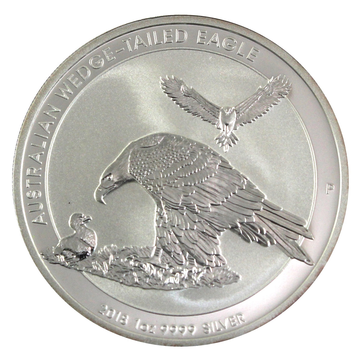 2018 Australian $1 Wedge-tailed Eagle 1oz Silver (No Tax) Lightly Toned/Scr. Capsule
