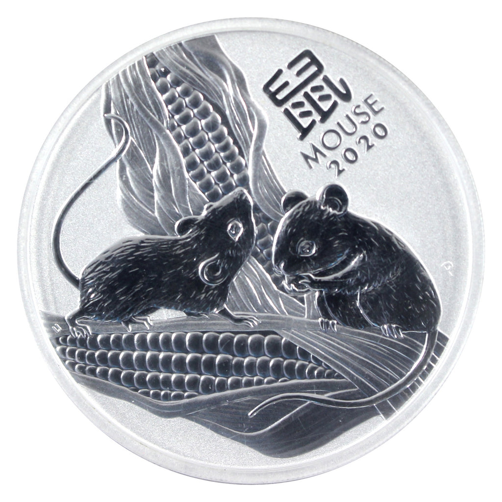 2020 Australia $8 Year of the Mouse 5oz .9999 Silver (No Tax) Capsule Scuffed