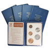 Lot of 5x c.1968-1971 Britain's First Decimal Coins Sets in Folders, 5Pcs (Impaired)